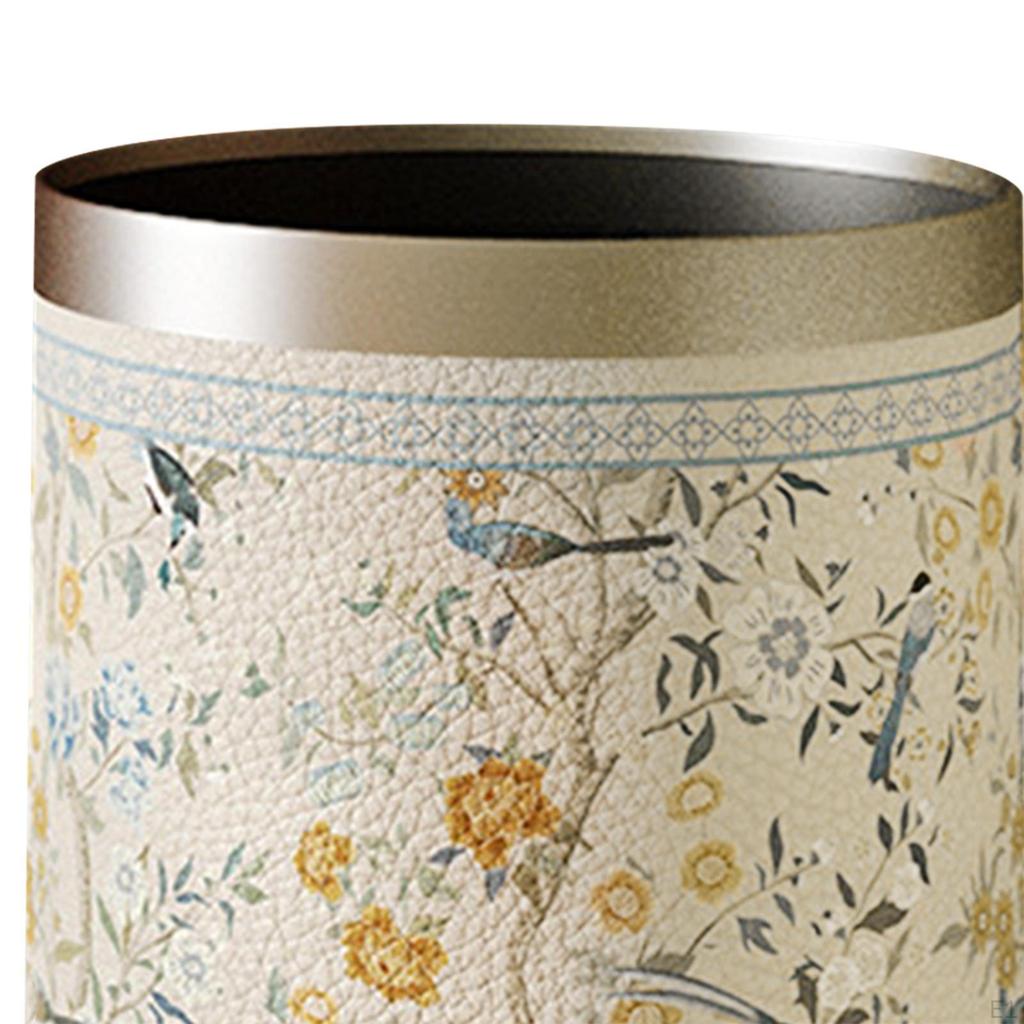 Open Top Trash Can Garbage Modern Portable Large Capacity Bin Waste Paper Basket for Home