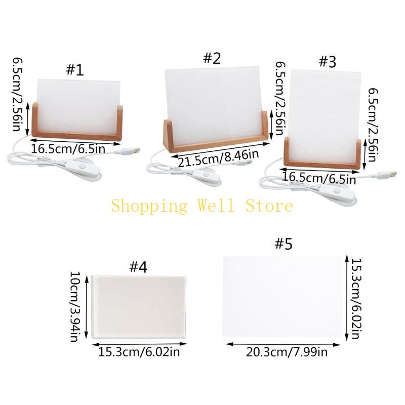 KX4B Acrylic LED Lighted Sublimation Photo Frame with Stand Heat Transfer Blank Picture Frame Home Decoration Gift