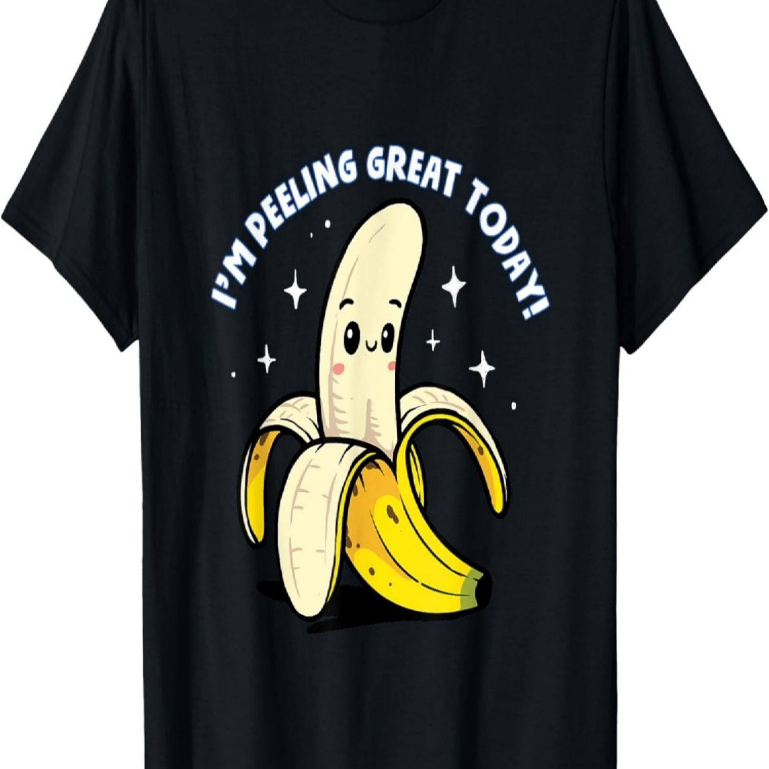 I’m Peeling Great Today Cute Kawaii Banana Pun T-Shirt S чёрный