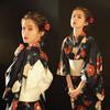 Printed Floral Sakura Girl  Kimono Dress Elegance Japanese Style Yukata Bathrobe  Party