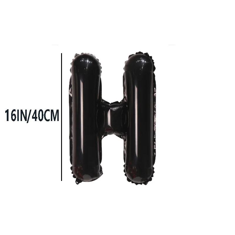 Black Latex Aluminum Foil Happy Birthday Balloons Set Baby Shower Globos For Boys Girls Birthday Party Decorations Supplies