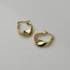 ANENJERY Twist Wave Hoop Earrings Female Simple French Golden Earrings Wholesale