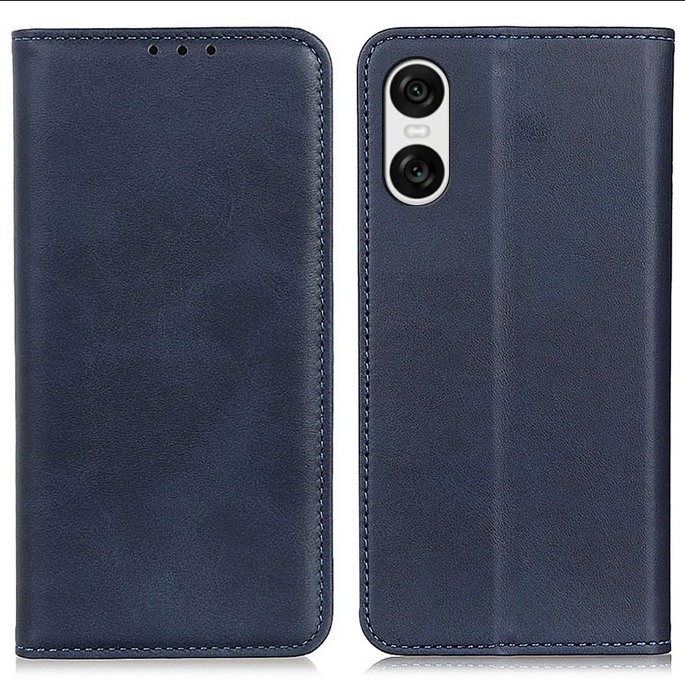 For Sony Xperia 10 VI Protective Case Split Leather Magnetic Closing Wallet Phone Shell