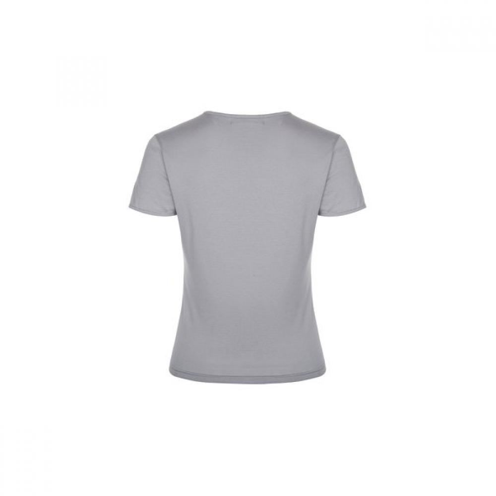 Bermudagrass Shell BuTTon Henry Neck SilkeTTe T shirT Grey