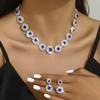 BLINGBAY Dámská sada šperků Roztomilá Zaoblená Romantická Svatba Svatba Doplňky Kamínky Elegantní Náramek Náhrdelník Sada Dámské Moderní Šperky Dárek