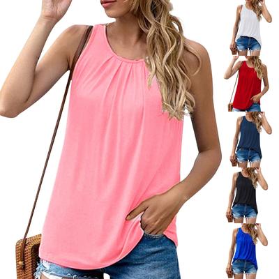 Camiseta holgada informal de color sólido, cómoda y sexy para mujer