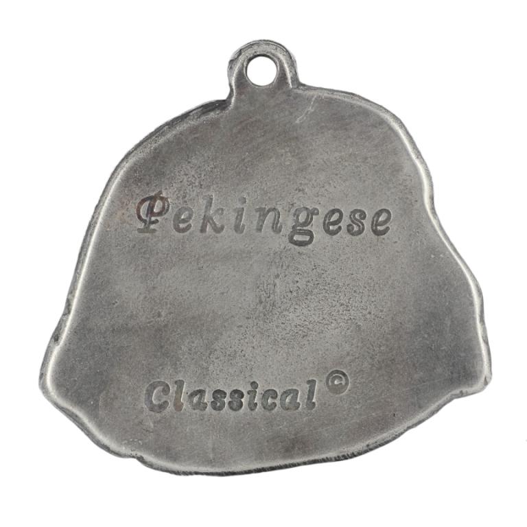 Pekingese, Pekinese, Peke - Silver-plated Key Ring with Dog, Handbag Decoration, Backpack Pendant by Art-Dog Brand