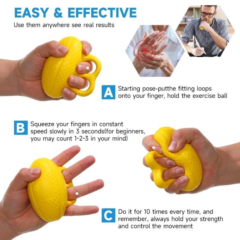 Hand Finger Strengthener Grip Exercise Tool Rehabilitation Training Ball For Finger Wrist And Forearm Workout Enduring