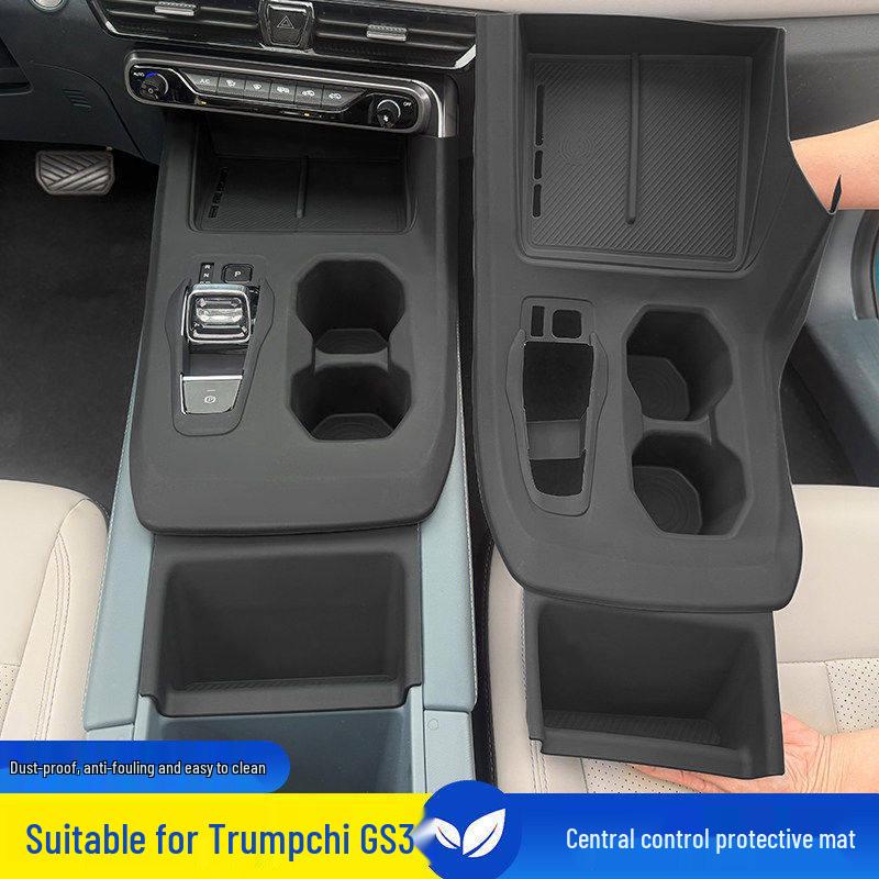 Trumpchi GS3 Konsol Silikonmatta & Växelväljare Panel Trådlös Laddningsfilm.