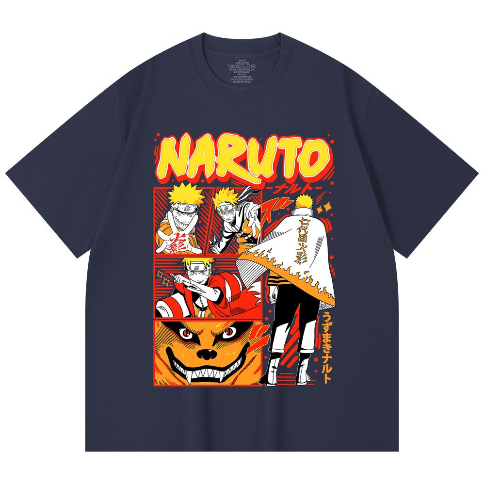 230 Gsm 100% Cotton Naruto V2 Hokage Print Unisex Heavy Cotton T Shirt