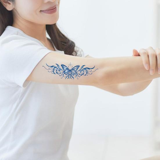 Yousheng Juice Tattoo Sticker Detachable Vivid Clear Image Waterproof Temporary Body Art Semi-Permanent Sexy Herbal Tattoo Decal Unisex  Use