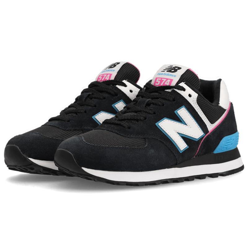 New Balance 574 Schwarz Lebhaftes Himmelrosa Damen-Sneakers WL574CK2