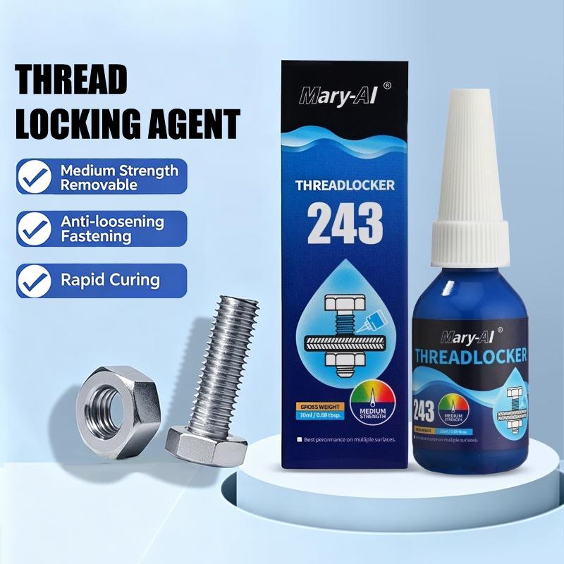 Maryai 243 Medium Strength Threadlocker Fast Curing Removable For Auto Repair Bolt Securing