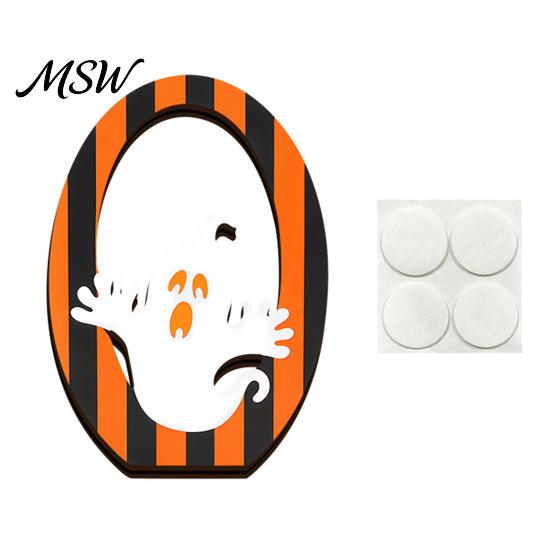 Split Wooden Boo Ornaments Halloween BOO for Tabletop Tiered Tray Decor, Thickened Wood Crafts Creative Letter Decorations Festive Holiday Home Party