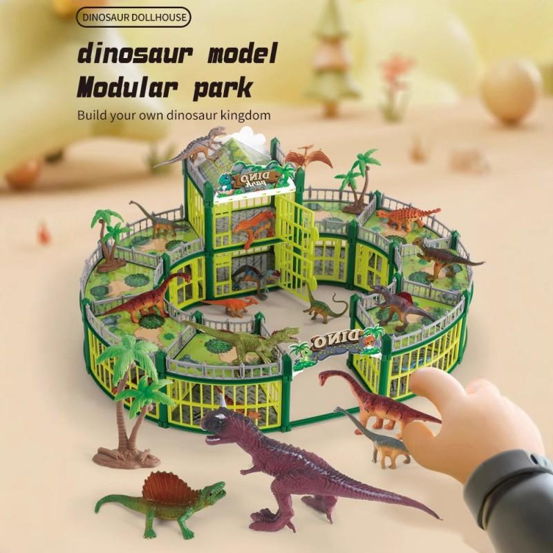 New IY Dinosaur Park Model Children's Simulated Animal Toys Boys Educational Assembly Model Toys Birthday Gifts