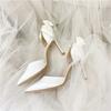 Fashion 2025 Pearl French Bow Bride, Pearl Design Sense Fashion Show, Niche High Heels, Wedding Shoes And Sandals
