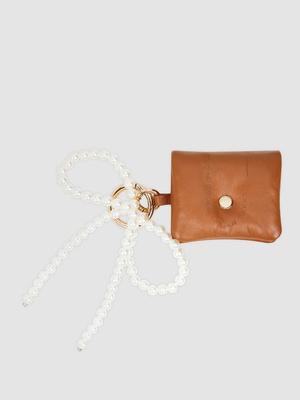 ROROANCO Ballchain Mini Pouch Charm_PEARL BROWN