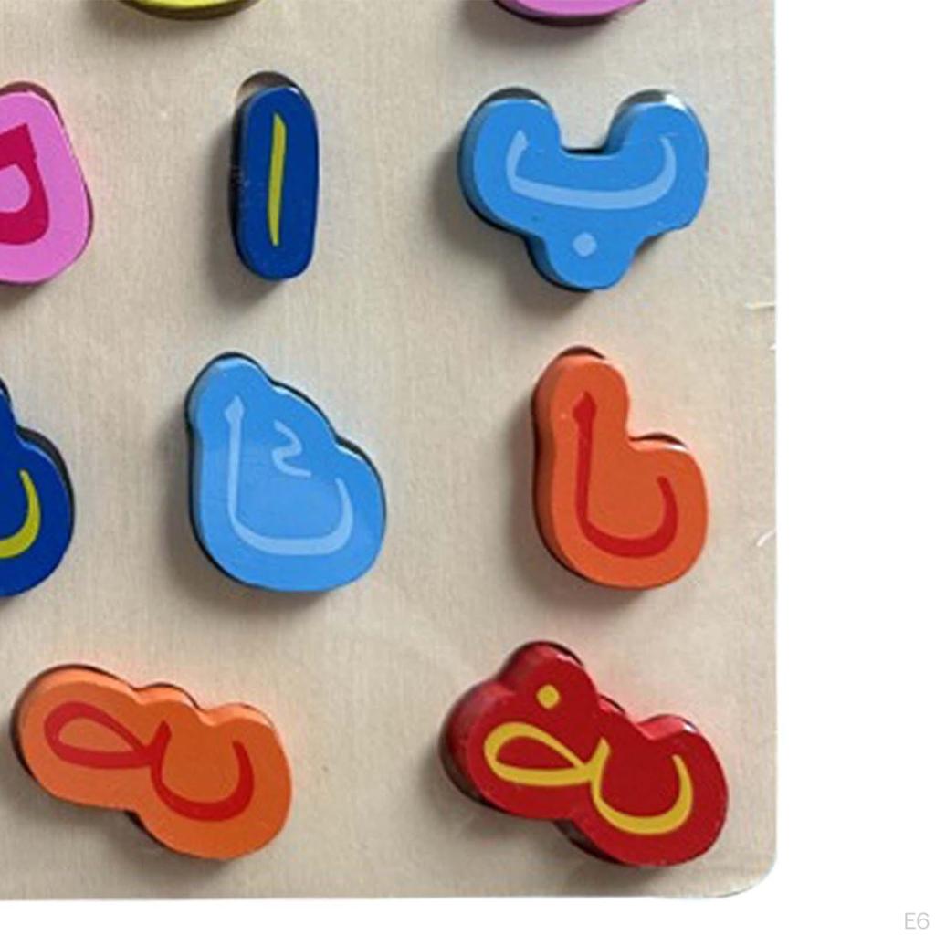 Alphabet Learning Board for Kids with Wooden Pieces