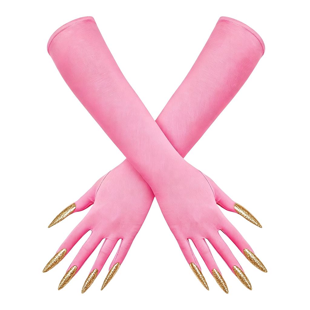 Halloween Long Nail Gloves for Women Witch Costume Party Accessories