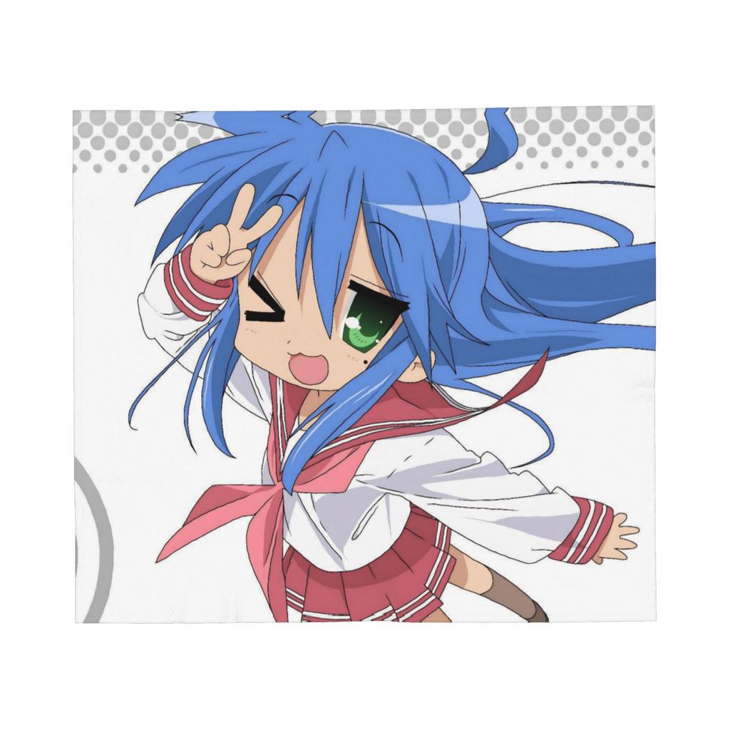 Anime Lucky Star Blanket Fuzzy Funny Warm Throw Blankets for Home Decoration