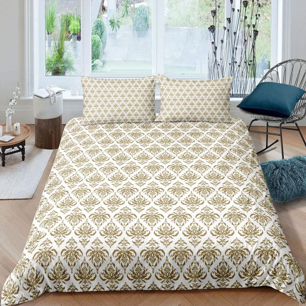 Polyester Comfortable Floral Pattern Duvet Cover Set With Duvet Cover And Pillowcases King Queen Twin Sizes For All Ages