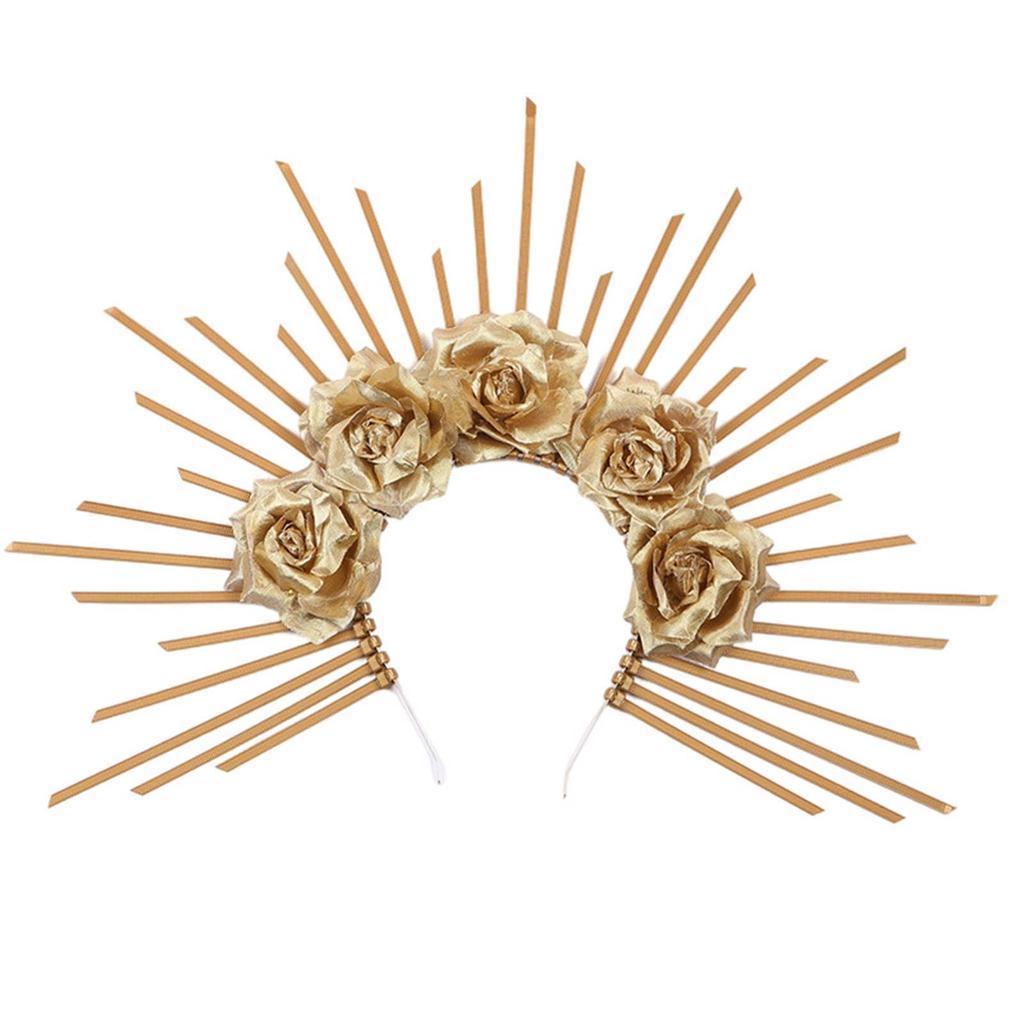 Women Head Jewelry Stylish Sun Headband Fashionable Headpiece Elegant Headpiece Alloy Material for Parties and Weddings