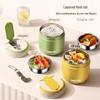 304 Stainless Steel Double-Layer Leak-Proof Insulated Bento Lunch Box with Food Compartments