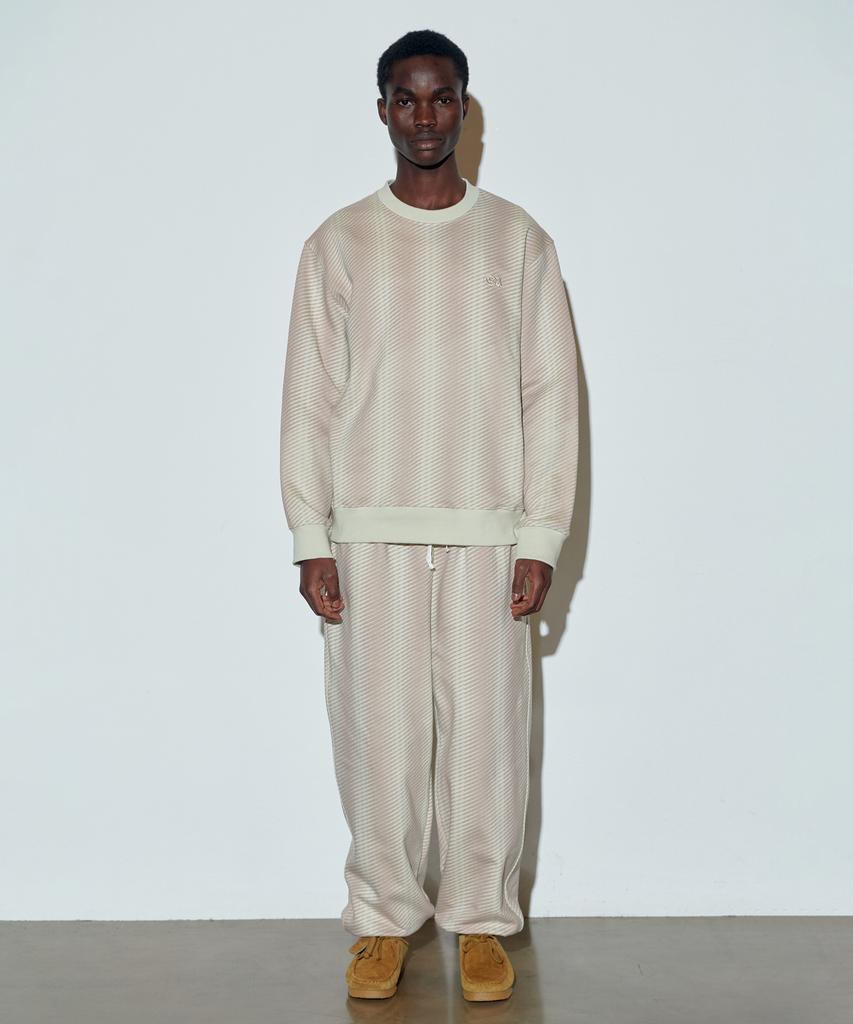 SCULPTOR Irregular Stripe Sweatshirt Raw/Indie Pink