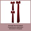 Bow Decor Christmas Red Decorative Velvet Hangable Bow Backdrop Birthday Decorations For Birthday Holiday Festival Event