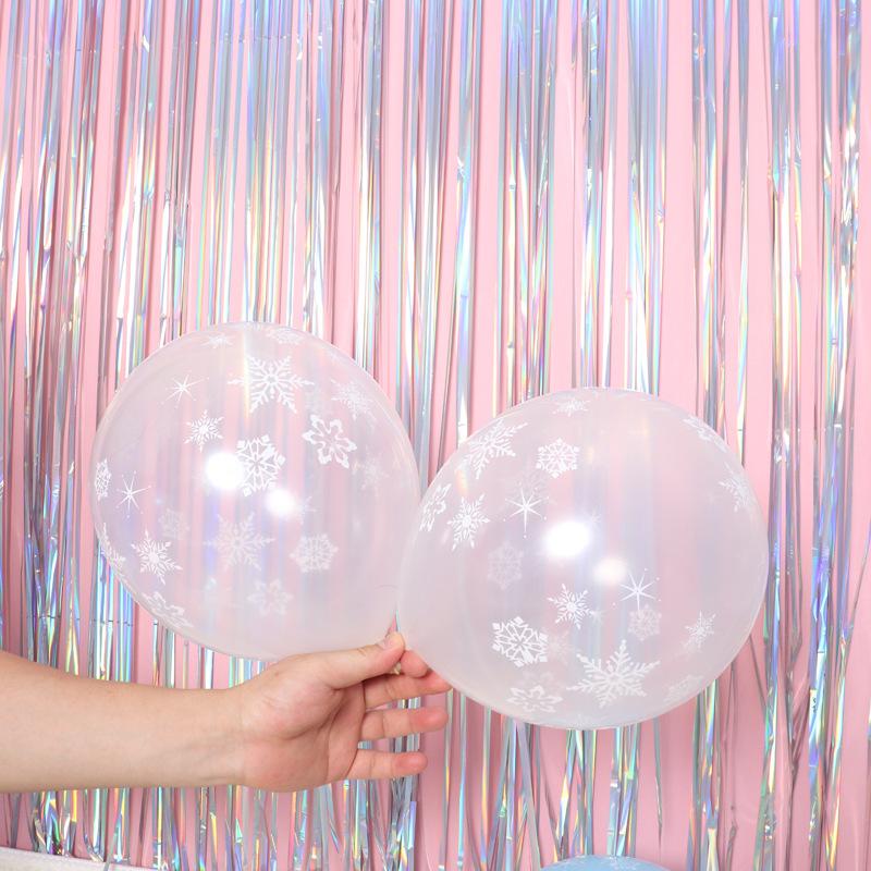 20pcs  Christmas Party Decoration Frozen Snowflake Latex Balloons Birthday Baby Shower Wedding Decor Kid Toys Gifts Supplies