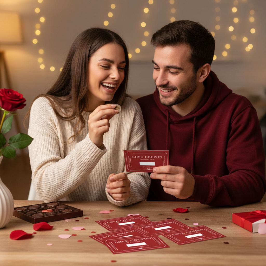 30Pcs Scratch-Off Love Coupons Multi-Purpose Dating Scratching Card Love Note Game Tickets Anniversary Creative Gifts