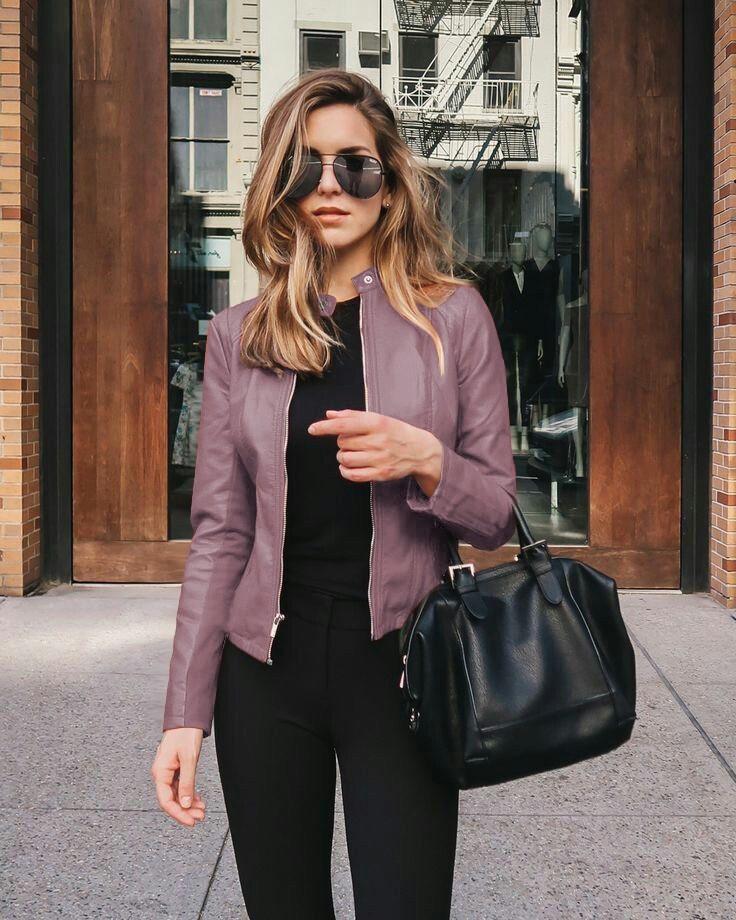 Women's PU Leather Suit Jacket