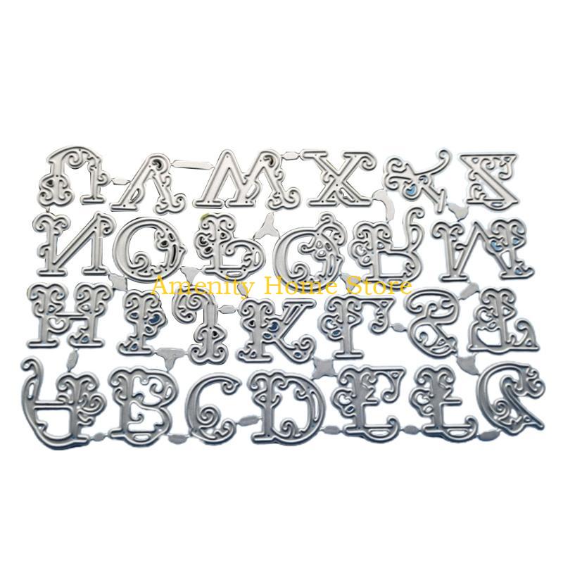 F26C Metal 26 Alphabets Cutting Die for DIY Photo Album Home Decorations