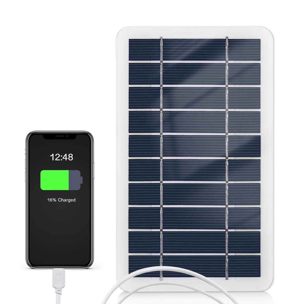 2W 5V Portable Solar  r, High Conversion Efficiency, USB Charging, Widely Applications, and , Easy to Carry Around, Camp, Hike, Bike
