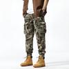 [FJSSLHXK] Camouflage Cargo Pants for Men, Cotton, Work Pants, Camo, Military, Multi-pocket, Army, Summer, Autumn, Winter, Spring, Khaki FJBLA518-KHAK