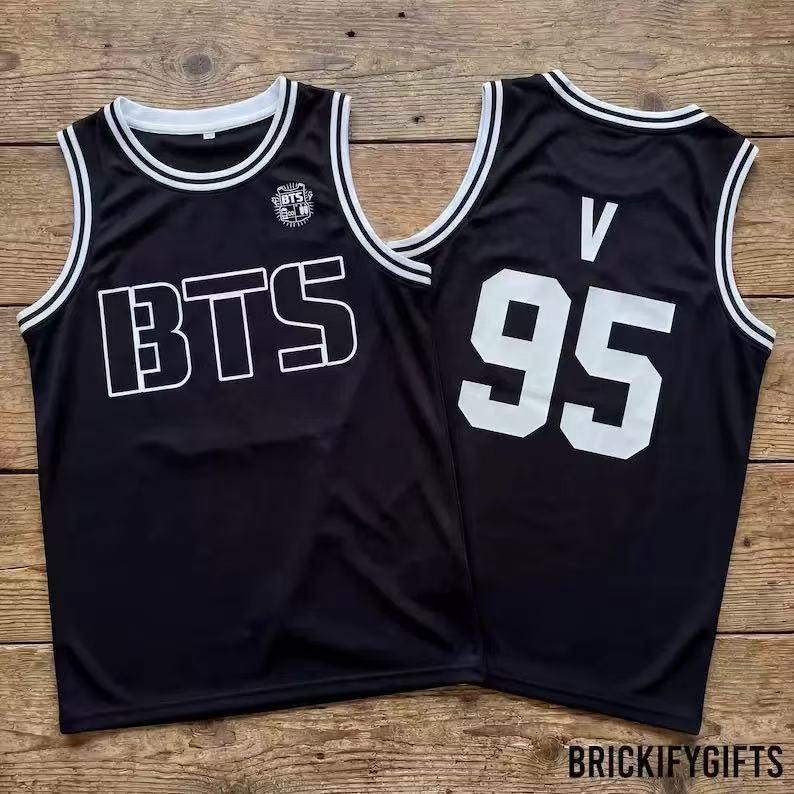 Kpop BTS Basketballtrikot Unisex Ärmelloses Netz-Tanktop Sportliche Athletische Weste Lässige Streetwear Sommerkonzert Fan-Support Merchandise
