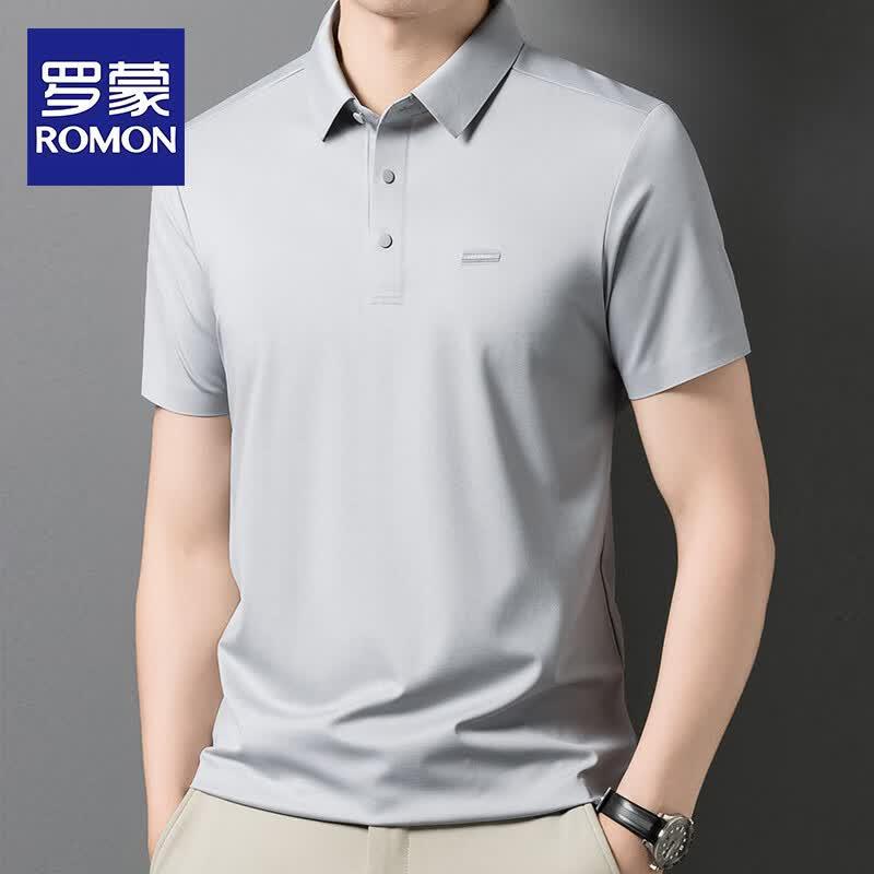 ROMON Men s Casual Lapel Polo T-Shirt 3XL