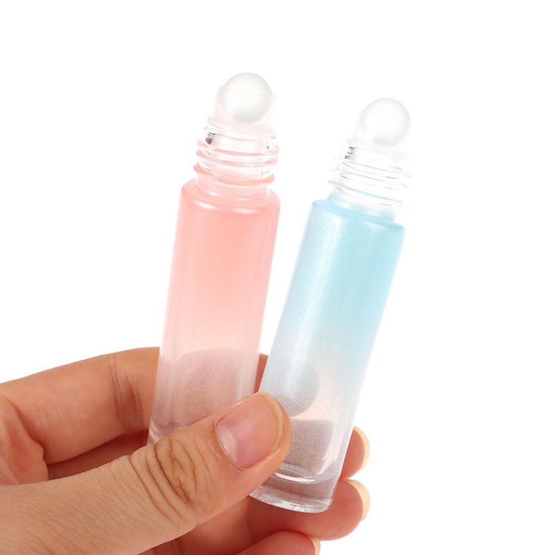 10 ml di vetro spesso roll on bottiglie sfumate di colore bottiglia vuota roller ball bottiglia per olio essenziale kit da viaggio bottiglia di profumo