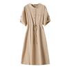 Damen Übergröße Neues Einfaches Taillen-Taillen-Hemdkleid