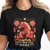 Year of The Horse 2026 TShirt Chinese New Year Shirt Lunar New Year Tee Lanterns Horses Festive Celebration Outfit Red Horses
