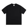 Wine Red Heavyweight Pure Cotton Short Sleeve T-Shirt, Thick Loose Half Sleeve, Small Collar Men's Plain Base Layer