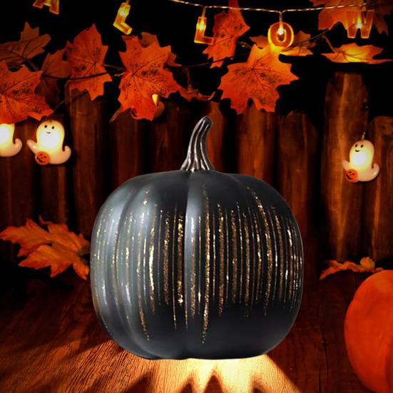 Blinkende lys Gresskar Stjernenatt Gresskarlykt Timer LED-belyst Glitrende Gresskar Høst Halloween-dekorasjoner til hjemmet