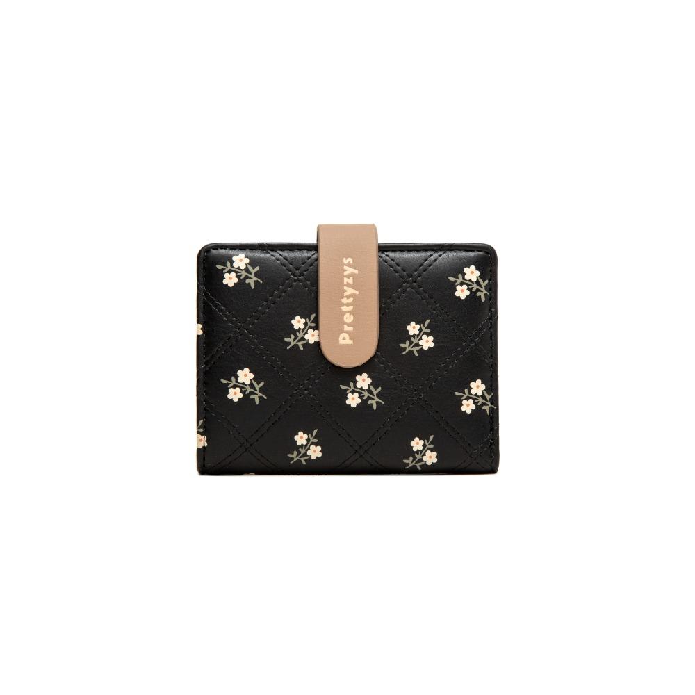 Women Wallets Floral Print Multi-Card Short Wallet, Card Holder, Leather Clip, Coin Purse