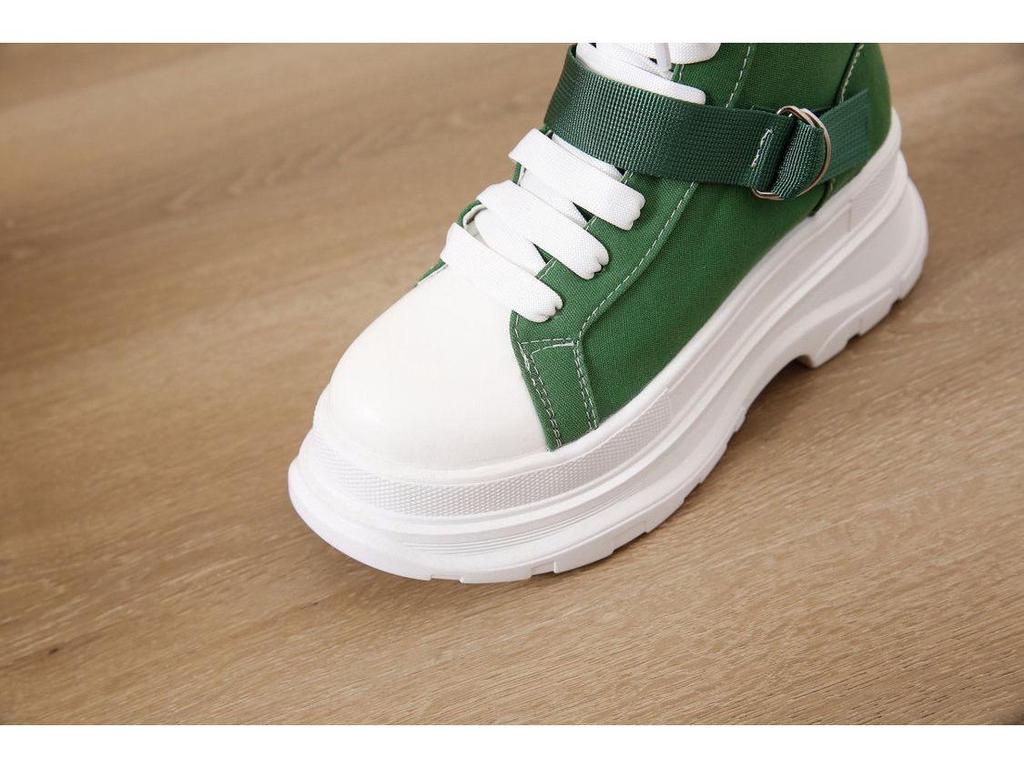 Versatile Thick-Soled Ankle Boots for Petite Women - Fashionable High-Top Martin Boots for Summer and Autumn