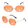 Modne Wycięte Owalne Okulary Imprezowe Okulary Dynia na Halloween Okulary Przeciwsłoneczne dla Kobiet Mężczyzn