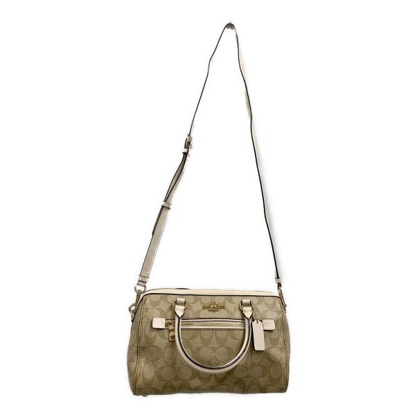Used COACH Rowan Satchel Signature Canvas 2-Way Bag