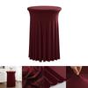 Height Stretch Round Tablecloth Commercial Conference Cocktail Bar Table Cover Hotel Wedding Party Skirt Elastic Table Cloth