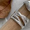 Copper Color Rings Creative Multilayer Winding Line Ring For Women Couple Minimalist Geometric Handmade Ring Party Jewelry Gift