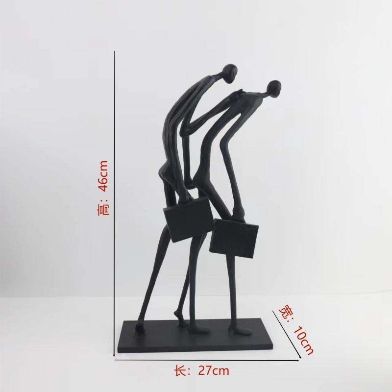 

Modern Art Abstract Pedestrian Cast Iron Statues, Character Sculptures, Metal Crafts, Room Aesthetic Decoration Ornaments