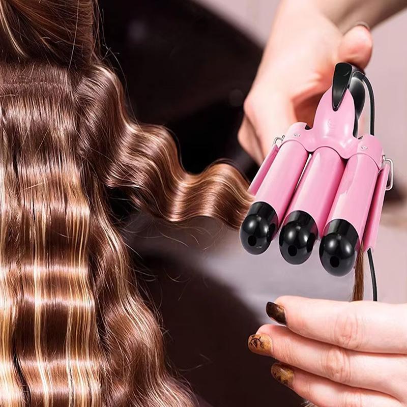 Hot Selling Three Tube Curling Stick Egg Roll Fluffy Thin Curling Stick Waver Hair Curler 3 Barrel Hair Curler